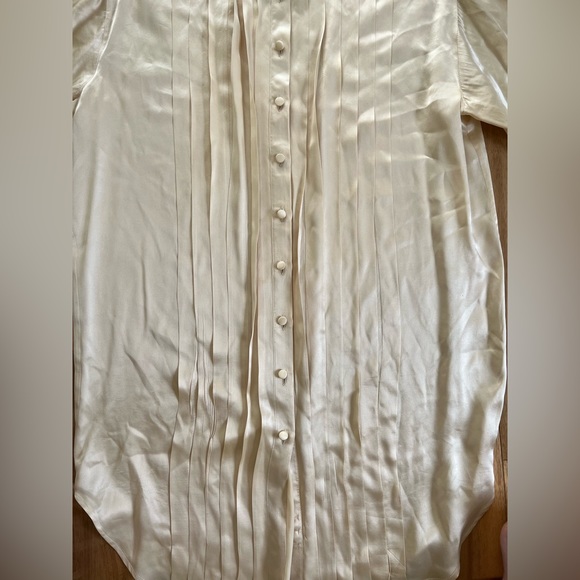 Shimmering cream shirt dress - Picture 2 of 5
